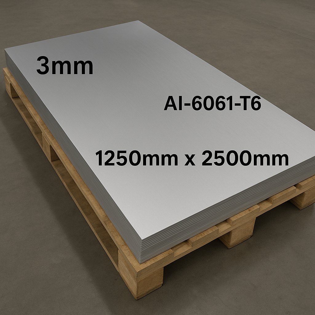 Aluminum Sheet – 6061-T6 – 3mm – 1250mm x 2500mm