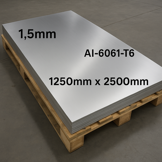 Aluminum Sheet – 6061-T6 – 1.5mm – 1250mm x 2500mm