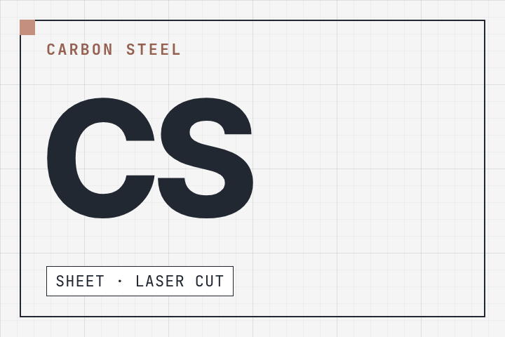 Carbon steel: sheet laser cut